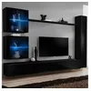 Image de Meuble tv mural design "switch xviii" 280cm noir