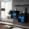 Image de Lot de 2 Vitrines Murales & Étagère "Switch SBIII" 130cm Noir