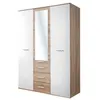 Image de Armoire 3 Portes "Dino" 191cm Chêne & Blanc