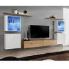 Image de Meuble TV Mural Design Switch XIV 320cm Blanc & Naturel