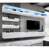 Image de Meuble TV Mural Design Fly VII 320cm Blanc