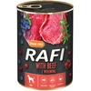 Image de 24x400g Rafi Adult avec boeuf, myrtille et canneberge Nourriture pour chien humide