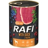 Image de 24x400g Rafi Adult avec canard, myrtille et canneberge Nourriture pour chien humide
