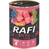 Image de 24x400g Rafi Junior pâté avec veau, cranberry et myrtille nourriture pour chien humide