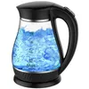 Image de Bouilloire Électrique en Verre 1,7 Litre, Intérieur Éclairé, sans Fil, Adler, AD1274B, 2200, Noir