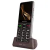 Image de Téléphone Senior touches mémoires Autonomie 18 jours socle de charge Myphone Marron