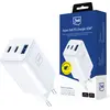 Image de 3MK  adowarka sieciowa Hyper GaN Charger 65W 1xUSB-A 2xUSB-C PD QC4+ bia y (65 W, 3 ports), Chargeur USB, Blanc