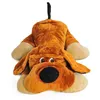 Image de Grand chien en peluche allongé 110cm marron