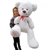 Image de Nounours en peluche énorme Teddy Bear 75+85 blanc-rouge