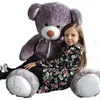 Image de Nounours en peluche énorme Teddy Bear 75+85 gris