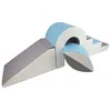 Image de Set de blocs en mousse 4 éléments avec petit pont blanc, bleu clair, gris