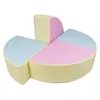 Image de Set de 4 blocs en mousse rose bleu jaune pastel