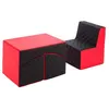 Image de Ensemble de meubles en mousse : chaise et fauteuil rouge-noir