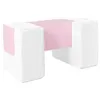 Image de 3 blocs en mousse blanc rose pastel