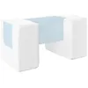 Image de 3 blocs en mousse blanc bleu pastel