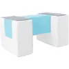 Image de 3 blocs en mousse blanc bleu gris