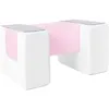 Image de 3 blocs en mousse blanc rose gris