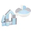 Image de Set de 15 blocs en mousse le jeu blanc bleu gris