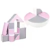 Image de Set de 15 blocs en mousse le jeu blanc rose gris