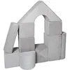 Image de Set de 11 blocs en mousse gris velours côtelé