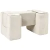 Image de 3 blocs en mousse crème velours côtelé