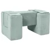 Image de 3 blocs en mousse Menthe velours côtelé