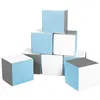 Image de Lot cubes XXL mousse 8 pcs blanc, bleu clair, gris