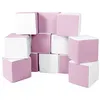 Image de Lot cubes XXL mousse 12 pcs blanc, rose