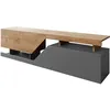 Image de Meuble TV "Ceelias" -160 x 46 x 35 cm - Gris/Marron