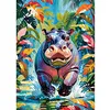 Image de Puzzle 500 pièces : Hippopotame heureux CherryPazzi