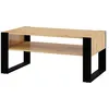 Image de Table basse NUKA F 110 x 60 cm en chêne artisan noir avec étagère