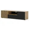 Image de BIM FURNITURE Meuble TV AURIS 150 cm avec lattes chêne artisan / noir mat