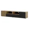 Image de BIM Furniture Meuble TV AURIS 200 cm avec lattes chêne artisan / noir mat