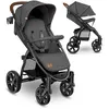 Image de Poussette Lionelo Annet Plus Stone Caramel Ajustable Frein à Pied Moustiquaire Polyester Gris-Brun