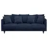 Image de CONSTANCE Canape droit fixe 4 places - Tissu bleu - Classique - L 212 x P 93 cm