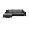 Image de Canapé d'angle convertible et réversible 5 places INDIAN - Tissu gris clair et anthracite