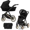 Image de Kunert, Poussette, Ivento Premium Gold Deep Black 2-en-1 (0 Mois - 3 Années)