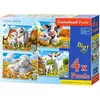 Image de Castorland Puzzle x 4 Liebende Tiere Umriss