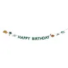 Image de guirlande anniversaire dinosaure 4.5m vert - générique grl106