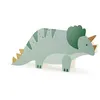 Image de 6 cartons invitation tricératops 18.5x9.4cm vert - générique zpp2