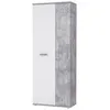 Image de Armoire a chaussures style contemporain effet béton et blanc mat - L 69 cm