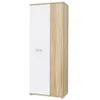 Image de Armoire a chaussures style contemporain décor chene sonoma et blanc mat - L 69 cm