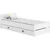 Image de ADRK Furniture, Lit pour enfant, Lit d'enfant avec un matelas et un tiroir MARCELLO
