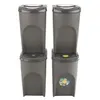 Image de Ensemble de Poubelles Tri des dechets Sortibox 4x35L gris Prosperplast