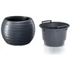 Image de Pot de fleurs 25L avec insert Maze 2en1 rond anthracite