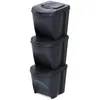 Image de Prosperplast Un jeu de poubelles ECO SET3 Anthracite ECO 25L..., Poubelle, Gris