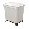 Image de Poubelle SYSTEMA avec bacs de recyclage - gris cendré - 2x10l