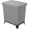 Image de Poubelle SYSTEMA avec bacs de recyclage - gris lisse - 2x10l