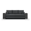 Image de Canapé Convertible avec Coffre de Rangement 3 Places - Indian - Tissu Gris Foncé et Pieds Chrome - L250Xh88Xp98cm