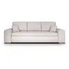 Image de Canapé Convertible avec Coffre de Rangement 3 Places - Indian - Tissu Beige et Pieds Bois - L250Xh88Xp98cm